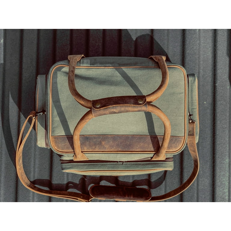 Outdoor Leisure Products Canvas and Leather Field Bag for Outdoor Leisure Products Canvas and Leather Field Bag for