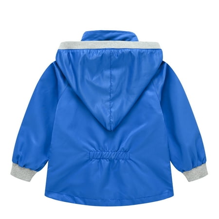 

kpoplk Baby Jackets Toddler Baby Girls Boys Outerwear Jackets Snowsuit Warm Hooded Thicken Fleece Coat Winter Hoodie Outwear(Dark Blue)