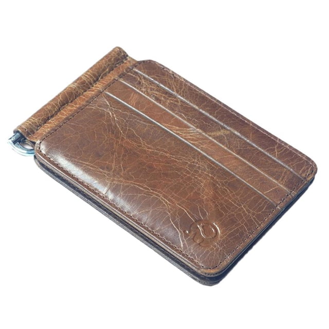 billetera billetera de cuero bifold para hombre billetera monedero slim monedero marrón Sunnimix Monedero de la tarjeta de crédito