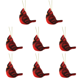 thumbnail image 1 of Decoración navideña artesanía de pájaros para decoración de fiestas festivales de Navidad (con cordón) rojo, 1 of 3