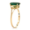 thumbnail image 3 of Galaxy Gold 1.90 Carats 14K Solid Yellow Gold Emerald Solitaire Ring with Genuine Vibrant Emerald - Green with Envy Anniversary Engagement Promise Valentines for Her Him Unisex Ring (6), 3 of 3