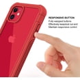 thumbnail image 2 of CellEver Compatible with iPhone 11 Case, Clear Full Body Heavy Duty Protection Shockproof Rugged Transparent Cover with Built-in Clear Screen Protector - Red, 2 of 7