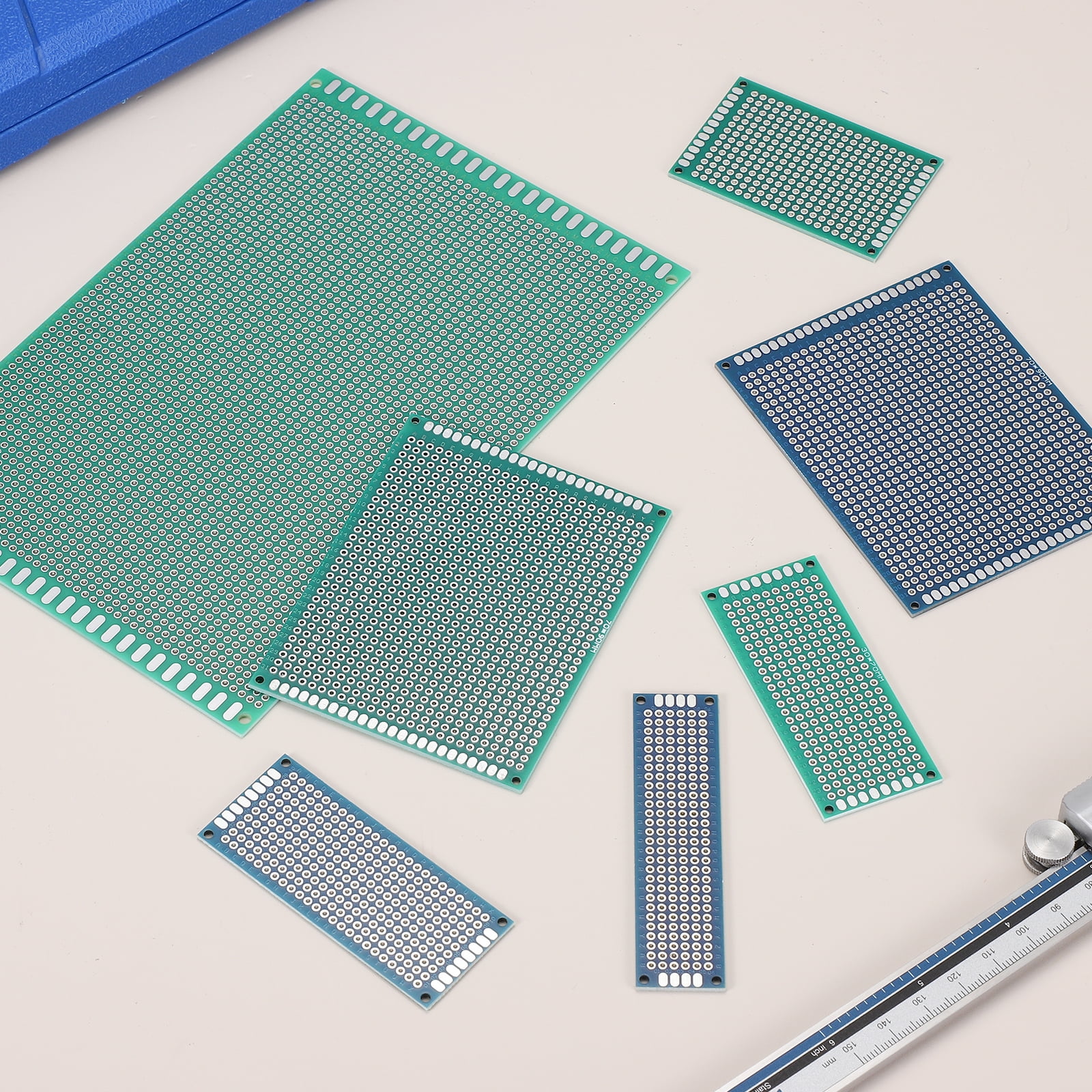 Uxcell 2Pcs Breadboard Solderable 200mm x 150mm Green Circuit PCB Board Double Sided Tin-Plated PCB Prototype Board for Electronics Prototyping, DIY Circuits Projects