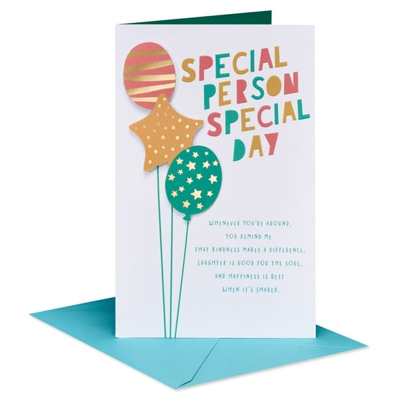 American Greetings Birthday Card for Anyone (Special Day with Balloons)