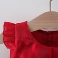 thumbnail image 6 of XZNPDUCQ Baby Girls Dress with Bowknot Shoulder Strap Soft Flowy Layered Tulle Dresses Party Formal Gowny Wedding Princess Dress (6-12 Months,Red), 6 of 9