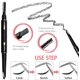 thumbnail image 3 of 5 piezas de preparación para cejas con estuche negro para hombres y mujeres esquí esquí Gafas de esquí, 3 of 5