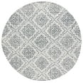thumbnail image 2 of SAFAVIEH Abstract Drew Abstract Wool Area Rug, Dark Blue/Gray, 6' x 6' Round, 2 of 11