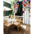thumbnail image 5 of nqOlkjepod Outdoor Curtains for Patio Waterproof, Seasonal Botanical Blooms Outdoor Privacy Panels Grommet, Spring Garden Florals Blackout Outside Curtains for Porch/Cabana/Pergola 54"x108", 1 Panel, 5 of 8