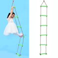 thumbnail image 4 of Child Pyhouse 6 Rungs Rope Climbing Backyard Pyground Toy Green, 4 of 5