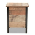 thumbnail image 5 of Bowery Hill Two-Tone Oak Brown and Black Finished Wood Nightstand, 5 of 10