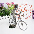 thumbnail image 4 of Retro Cyclists Model Iron Art Metal Bicycle Ornament A Man Riding Bike Statue Figurine for Home Library Desk Decoration, 4 of 5