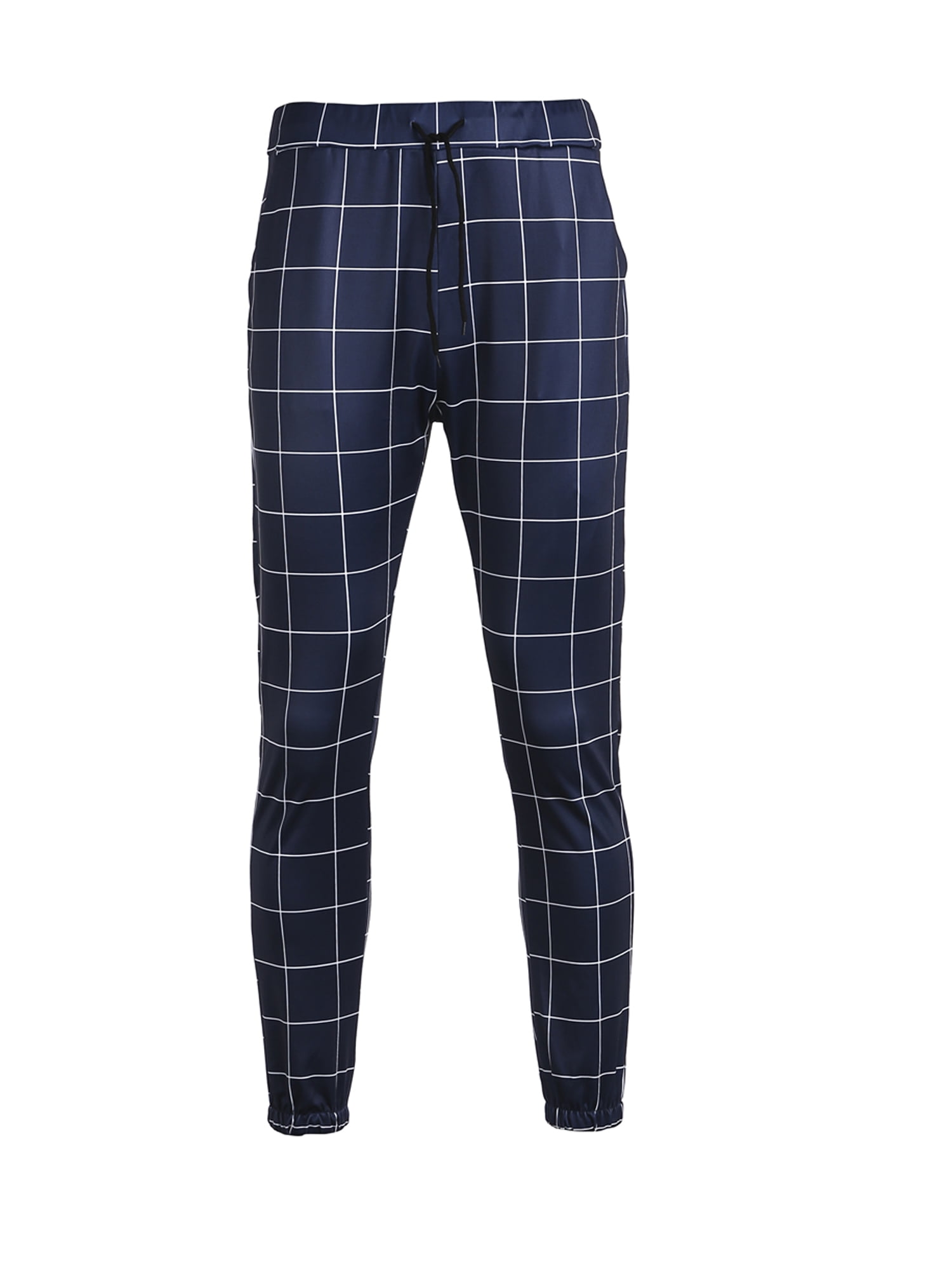 plaid ankle pants men
