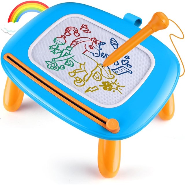 Smasiagon Juguetes para niños pequeños, tablero de dibujo magnético para niños de 1 a 3 años, tablero de garabatos de aprendizaje temprano, bloc de dibujo para pintura, regalos de cumpleaños, Navidad,
