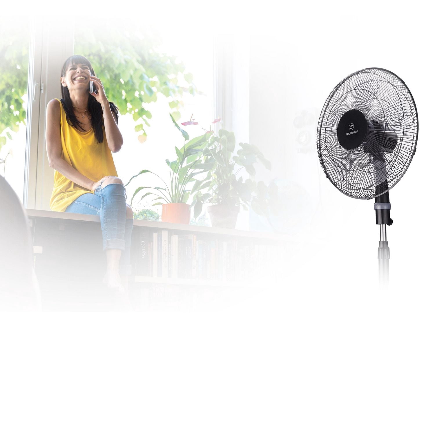 Westinghouse 16" Pedestal Fan (Gray)