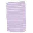 thumbnail image 3 of Bersuse 100 % Coton - Anatolia Serviette à Main Turque - Rayée Classique - Oeko-TEX - 23 x 43 Pouces, Lilac, 3 of 4
