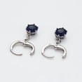 thumbnail image 4 of Clasicos Aretes Dama Colgantes Swarovski Zafiro Oro 14K Lam azul Unitalla, 4 of 7