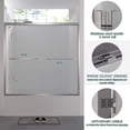 thumbnail image 2 of Leumius 56-60"x58" Double Sliding Bathtub Screen,Aluminum Frame,Premium 1/4" (6mm) Clear Tempered Glass, Chrome Hardware Sliding Glass Shower Enclosure,Chrome Finished, 2 of 8