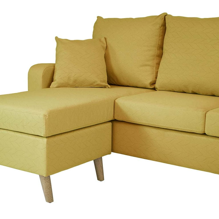Madison mid century modern small cheap space sectional sofa with reversible