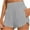 Gray, variant on Uaswgudfs ​Women's Running Shorts High Waist Active Fit - 3" Inseam Elastic Waist & Side Pocket Summer​ Light Blue XL