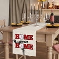 thumbnail image 2 of White Red Baseball Table Runner, Modern Art Funny Words Washable Cotton Linen Table Runners 48 Inches Long, Dresser Scarf Runner for Nightstand/Coffee/End Tables 13''x48'', 2 of 9