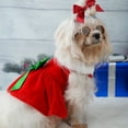 thumbnail image 6 of Christmas Dog Dresses Costume Santa Puppy Dress One Piece Pet Apparel Girl Doggies Holiday Party Outfits, 6 of 7
