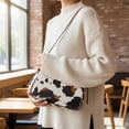 thumbnail image 6 of HUISZJ Cow Printed Shoulder Bag, Adjustable Strap Underarm Bag, PU Leather Versatile Tote Bag for Work Shopping Travel, 6 of 10