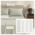 thumbnail image 3 of Great Bay Home 4-Piece 100% Turkish Cotton Flannel Sheet Set, California King, Icy Bloom, 3 of 6