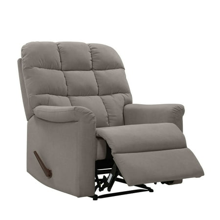 - Homesvale Tufted Back Extra Large Wall Hugger Reclining Chair in Plush Low-Pile Velvet