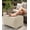 Beige, variant on Outdoor Patio Bean Bag Ottoman - Small Beanbag Foot Rest Pouf Rectangular with Shredded Foam Filling, Splash-Proof Detachable Zipper Cover for Relaxing