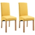 thumbnail image 2 of vidaXL Dining Chairs 2 pcs Yellow Fabric, 2 of 3