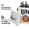 thumbnail image 3 of Miller Lite 14-Quart Retro Ice Chest Cooler with Bottle Opener, 13L, White/Blue, 3 of 7