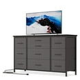 thumbnail image 2 of Emorefun TV Console Table for TV up to 55", Modern TV Stand with 10 Drawer & Sockets for Living Room, Gray, 2 of 7