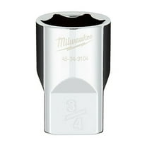Milwaukee-45-34-9104 1/2 in. Drive 3/4 in. SAE 6-Point Socket with FOUR FLAT Sides