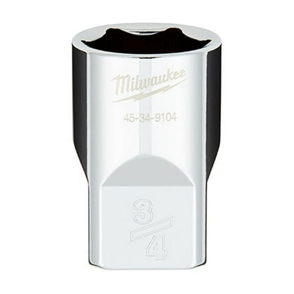 Milwaukee-45-34-9104 1/2 in. Drive 3/4 in. SAE 6-Point Socket with FOUR FLAT Sides