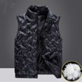 thumbnail image 2 of Casual Camisetas, Cremallera de Bolsillo Impreso Abajo Cuello de Pie sin Mangas, Chaleco de Moda para Hombre, 2 of 9