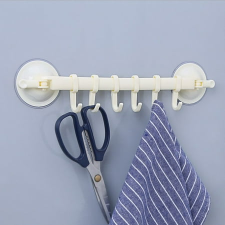 

WANYNG Hooks Quality White Hanger Bathroom Stand Vaccum Top Power Supper Kitchen Hook Kitchenï¼Dining & Bar Beige