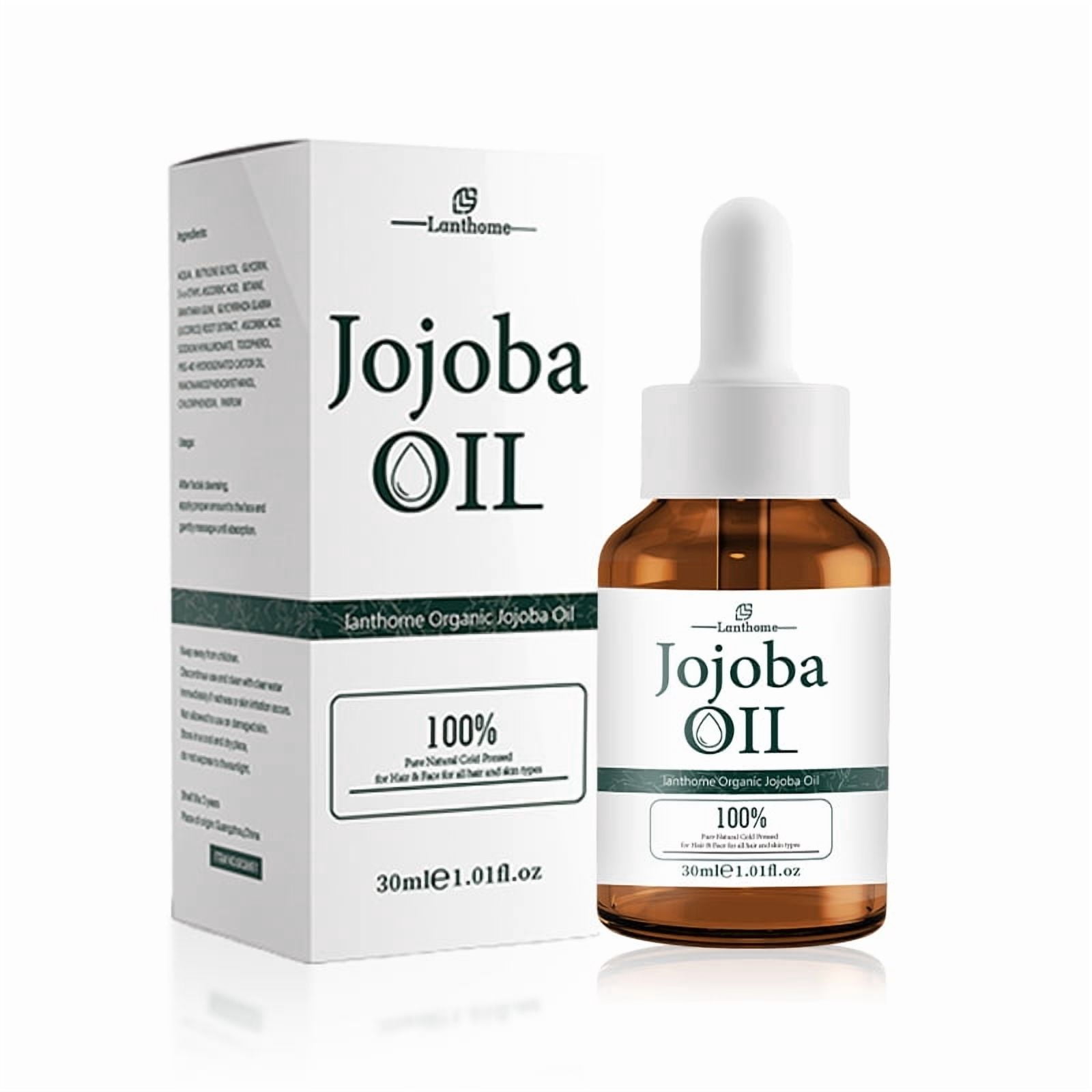 Jojoba Oil for Face, Hair and Body Care, Lightweight Dropper Formula, 30 mL