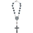 thumbnail image 2 of Intercession Hematite Car Rearview Mirror Medal Ornament, 2 of 2