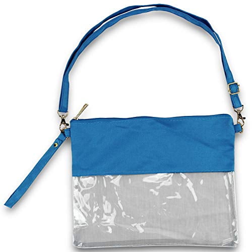 blue clear purse