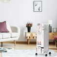 thumbnail image 2 of Gymax Radiateur à Huile 1500W Chauffage d'Appoint avec Thermostat Réglable Maison Bureau, 2 of 8