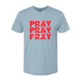 thumbnail image 2 of Wild Bobby, Pray On It Pray Over It Pray Through It Inspirational/Christian Men Premium Tri Blend Tee, Denim, X-Large, 2 of 6