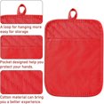 thumbnail image 3 of HAOAN 5Pcs Pot Holders for Kitchen Heat Resistant Pink Cotton Potholder Multipurpose Hot Pads Machine Washable Oven Mitt with Hanging Loop Pocket Potholder for Daily Baking Cooking Grilli, 3 of 6