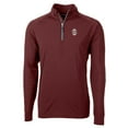 thumbnail image 2 of Men's Cutter & Buck Burgundy Southern Illinois Salukis Adapt Eco Knit Stretch Recycled Quarter-Zip Pullover Top, 2 of 3