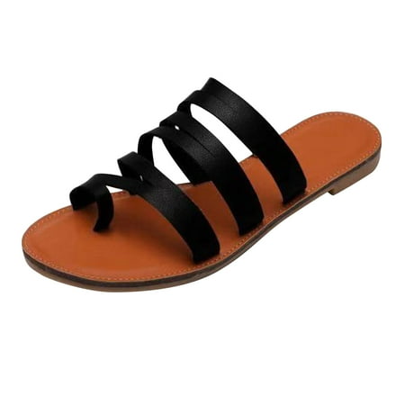 

Women s SandalsS Beach Clip Toe Non Slip Slippers Roman Flat Slippers