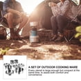 thumbnail image 4 of CIMAXIC 8 Pcs Kit de Cuisine de Camping Ensemble de Cuisson de Randonnée Pièces d'Équipement de Cuisine Extérieure, 5.91"X5.91"X1.18 Pouces, 4 of 5