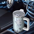 thumbnail image 6 of Floral 40oz Tumbler– Stainless Steel Insulated Tumbler with Handle and Straw, Large Capacity Travel Cup for Hot & Cold Drinks,Thanksgiving,Christmas, Spring,Flower, 6 of 6