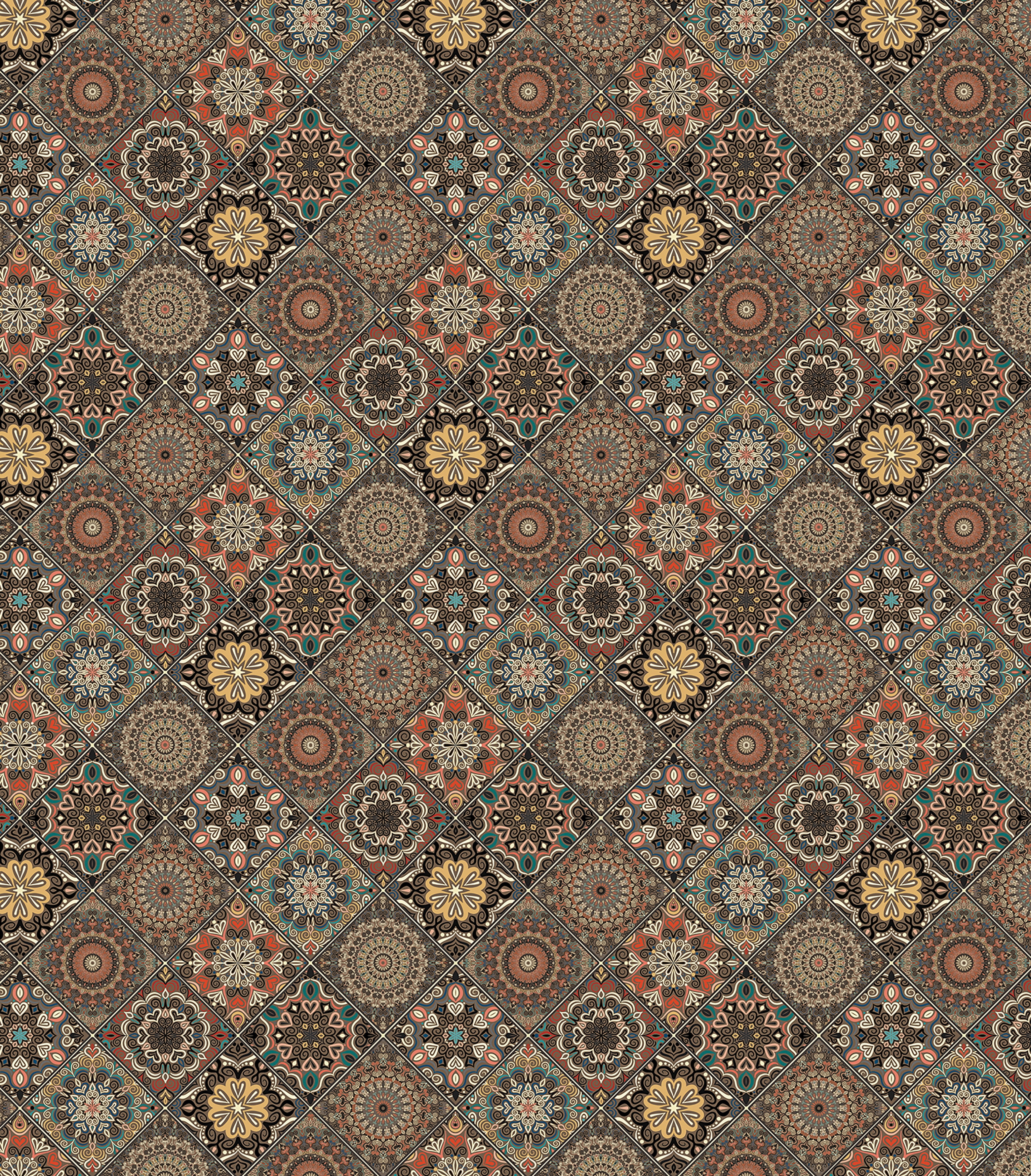 Craft Consortium Decoupage Papers 13.75/ X15.75/ 3//Pkg/  / Moroccan Tile