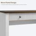 thumbnail image 2 of Danolapsi 54" Wooden Computer Writing Desk, Modern Executive Desk with Charging Station, Fluted Home Office Desk with File Cabinet & Drawers for Study, Living Room, Bedroom, 2 of 8