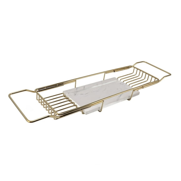 Expandable Bath Tray, Bathtub Tray, Stable Placement Drain Bath Shelf Caddy Tray, Draining Design Bath Caddy Tub Table, Multifunctional Bathtub Caddy Tray for Bathtub