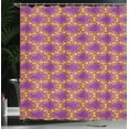 thumbnail image 4 of Ambesonne Abstract Shower Curtain, Creative Bicolour Circles, 69"Wx75"L, Violet Earth Yellow, 4 of 5